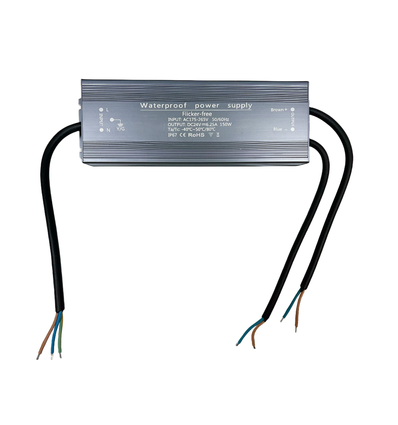 150W / 24V DC strømforsyning - 6.25A, IP67, flimmerfri