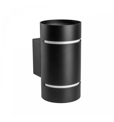 Innendørs G9 opp/ned vegglampe - Ø8 cm, IP20, sort