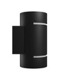 Innendørs G9 opp/ned vegglampe - Ø8 cm, IP20, sort