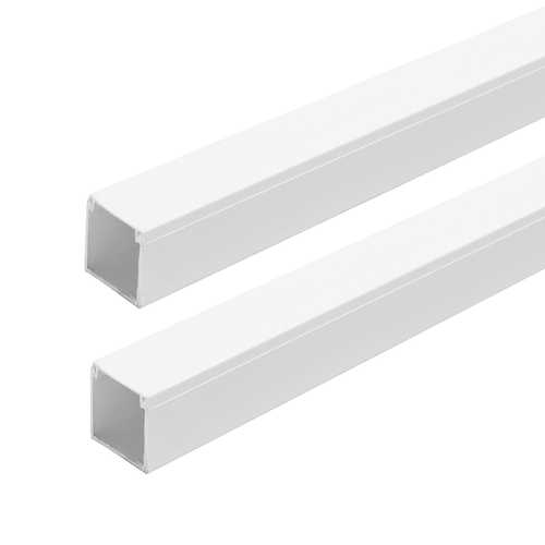 PVC Kabelkanal 40x40mm - Hvit, 2 meter med lim