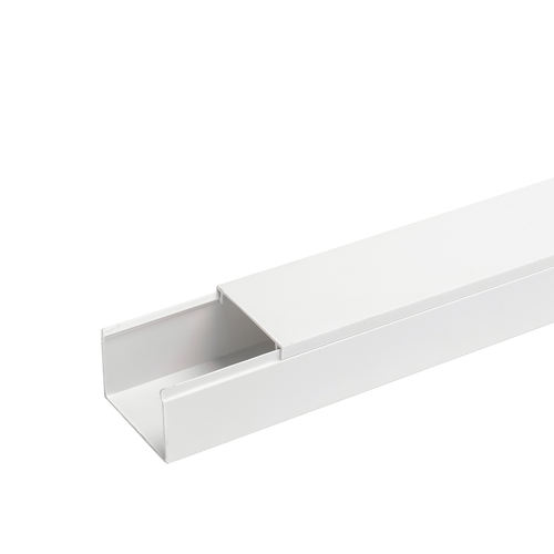 PVC Kabelkanal 60x40mm - Hvit, 2 meter uten lim