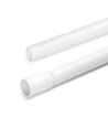 PVC elektrisk rør Ø20mm - 2 meter med skjøt, hvit