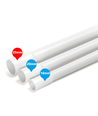 PVC elektrisk rør Ø25mm - 2 meter med skjøt, hvit