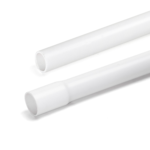 PVC elektrisk rør Ø25mm - 2 meter med skjøt, hvit