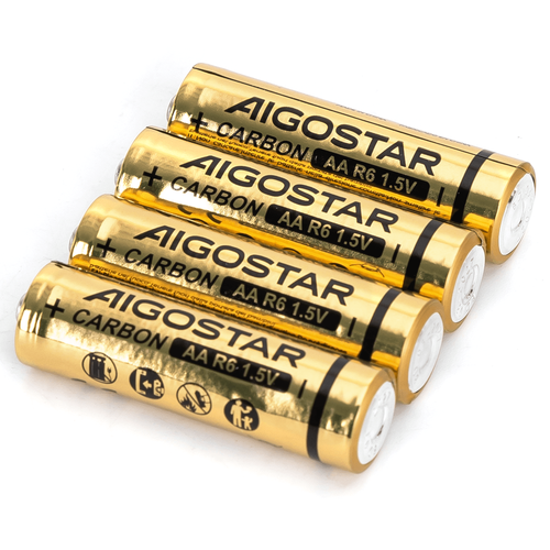 4-pak kull-sinkebatteri - R6 1,5V AA-4B