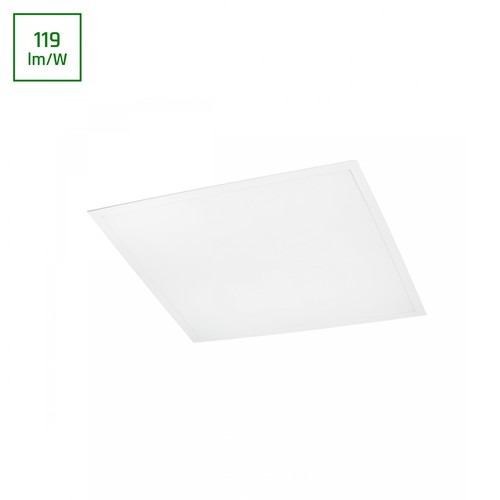 60x60 LED panel, 36W - 119lm/W, 4000K, hvit kant, for innbygging/påbygging