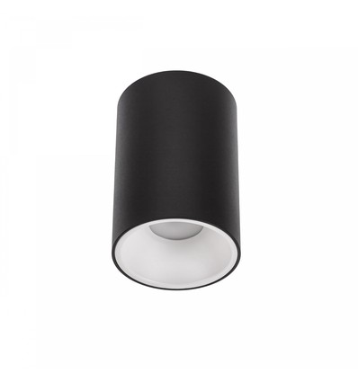 Chloe GU10 påbygningsspot - Sort, sylinderformet, IP20, aluminium, uten lyskilde