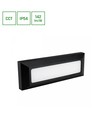 6W LED trappelys, CCT - 3 lysfarger, IP54, sort, utendørs vegglampe