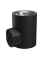 9W Torre vegglampe - IP54 utendørs, rund, CCT, 3 lysfarger, sort, inkl. lyskilde