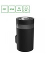 9W Torre ring vegglampe - IP54 utendørs, rund, CCT, 3 lysfarger, sort, inkl. lyskilde