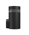 9W Torre ring vegglampe - IP54 utendørs, rund, CCT, 3 lysfarger, sort, inkl. lyskilde