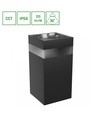 9W Torre ring vegglampe - IP54 utendørs, CCT, firkantet, 3 lysfarger, sort, inkl. lyskilde