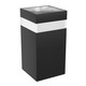 9W Torre ring vegglampe - IP54 utendørs, CCT, firkantet, 3 lysfarger, sort, inkl. lyskilde