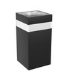 9W Torre ring vegglampe - IP54 utendørs, CCT, firkantet, 3 lysfarger, sort, inkl. lyskilde