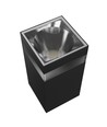 9W Torre ring vegglampe - IP54 utendørs, CCT, firkantet, 3 lysfarger, sort, inkl. lyskilde