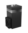 9W Torre ring vegglampe - IP54 utendørs, CCT, firkantet, 3 lysfarger, sort, inkl. lyskilde
