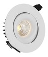 9W Ø11,5cm innfellingsspot RA90 - 12V-24V, hull: Ø9,5 cm, mål: Ø11,5 cm, hvit kant