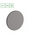 Spectrum Ø18cm CCT vegglampe - 12W, 3 lysfarger, IP44 utendørs, grå, 230V