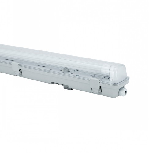 Limea H LED armatur G13 - Vanntett, 1x150, 250V, IP65, 1600x75x90 mm, Grå, Uten lyskilde