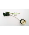 GU10 fatning, keramisk, med holder til downlight