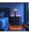 Outlet: Blomstervase med LED lys Innendørs/utendørs - Svart, dimbar, IP54 utendørs
