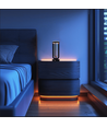 Outlet: Blomstervase med LED lys Innendørs/utendørs - Svart, dimbar, IP54 utendørs