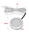 Ø6cm Sono60 møbelspot RA92 - 12V DC, Mål: Ø6 cm, utenpåliggende, skapbelysning, børstet stål