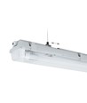 Limea H LED dobbeltarmatur - Inkl. 2x 24W 150cm T8 LED rør, IP65 vanntett, gjennomgangskobling