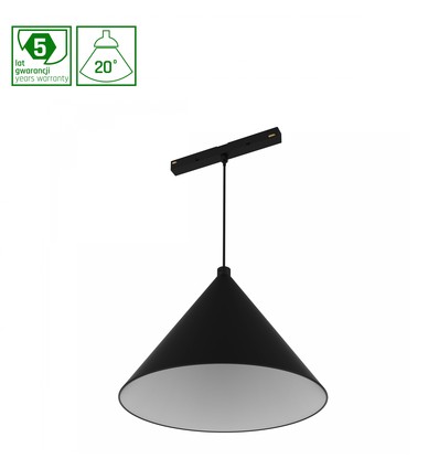 6W SHIFT HANGIT CONE pendel til 48V skinnesystem - 3000K, RA90, 20 grader, 48V