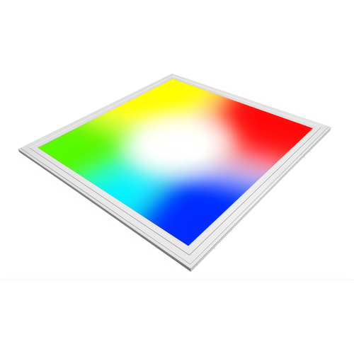 60x60 RGB+CCT LED-panel, 36W - Høyde: 13mm, Hvit kant