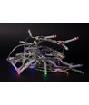 1 meter LED julelysslynge - Batteri, 10 LED, multicolor
