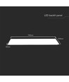 120x30 bakbelyst LED-panel, 40W - 120lm/W, hvit kant