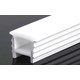 Silikonprofil 18x13 til innfelling - Pr. meter, hullmål 14x14mm, passer til 8-10mm bred LED strip
