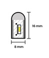 9W pr. meter Varm hvit 8x16 CLIP-ON Neon Flex LED - 230V, IP67
