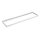 Ramme til 120x30 LED panel - Hurtig samlesett, plast hjørner, hvit kant