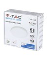 12W Ø12cm LED innfellingspanel - Samsung LED-chip, Hull: Ø7,5 cm, Mål: Ø12 cm