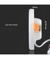 12W Ø12cm LED innfellingspanel - Samsung LED-chip, Hull: Ø7,5 cm, Mål: Ø12 cm