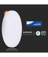 12W Ø12cm LED innfellingspanel - Samsung LED-chip, Hull: Ø7,5 cm, Mål: Ø12 cm