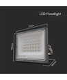 30W LED-lyskaster - 3 lysfarger, arbeidslampe, utendørs