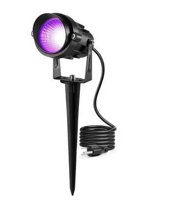 10W LED-lyskaster - IP65, sort, arbeidslampe, UV 395nm, ultrafiolett