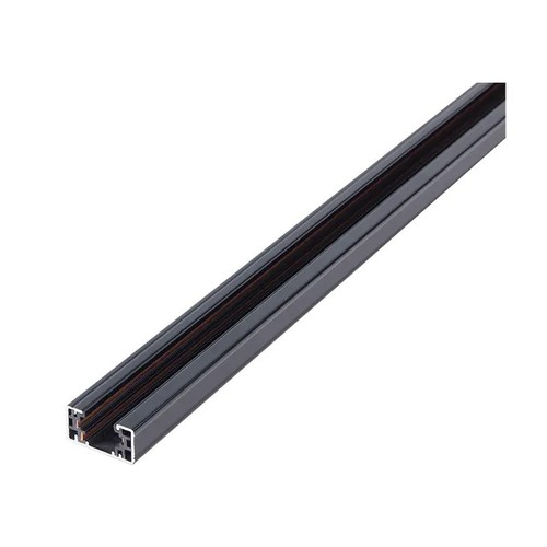 LEDlife 1,5 meter skinne til skinnespots - Sort, 1-faset, 1F3W, komplett med tilkobling og endestykke