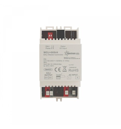DIN Rail DALI Master Kontroller - DALI dimbar, hvit
