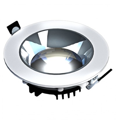 MODEL XL - Innfelt Downlight uten lyskilde, justerbar retning 30W, 30° 220x70 mm hvit