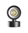 Dobbel GU10 vegglampe - Rund, sort