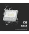50W LED lyskaster - 135lm/W, Samsung LED chip, arbeidslampe, 1m ledning, utendørs