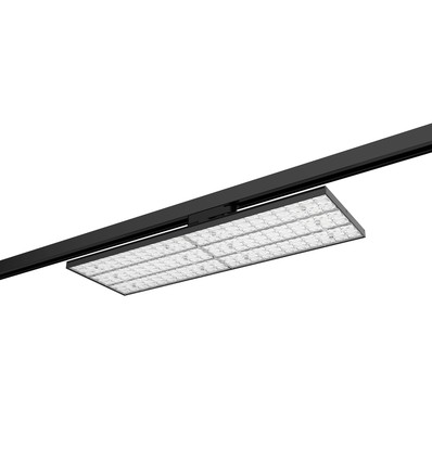 60W 3-faset Shoplight - 166lm/W, 90 graders spredning, Sort, LED board, butikkbelysning