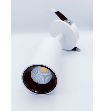 LEDlife 12W innbyggingsspot hvit - Hull: Ø7,5 cm, Mål: Ø8 cm, Osram LED, RA90, 230V