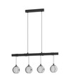 Outlet: EGLO Argallo Pendellampe Til 4xE27 i Glass/Sort