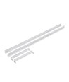 Ramme til 120x30 LED panel - Hurtig samlesett, plast hjørner, hvit kant
