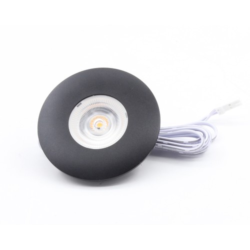 LEDlife Cabi68 møbelspot - Hull: Ø5,5 cm, Mål: Ø6,8 cm, RA91, svart, 2,5W, 12V DC